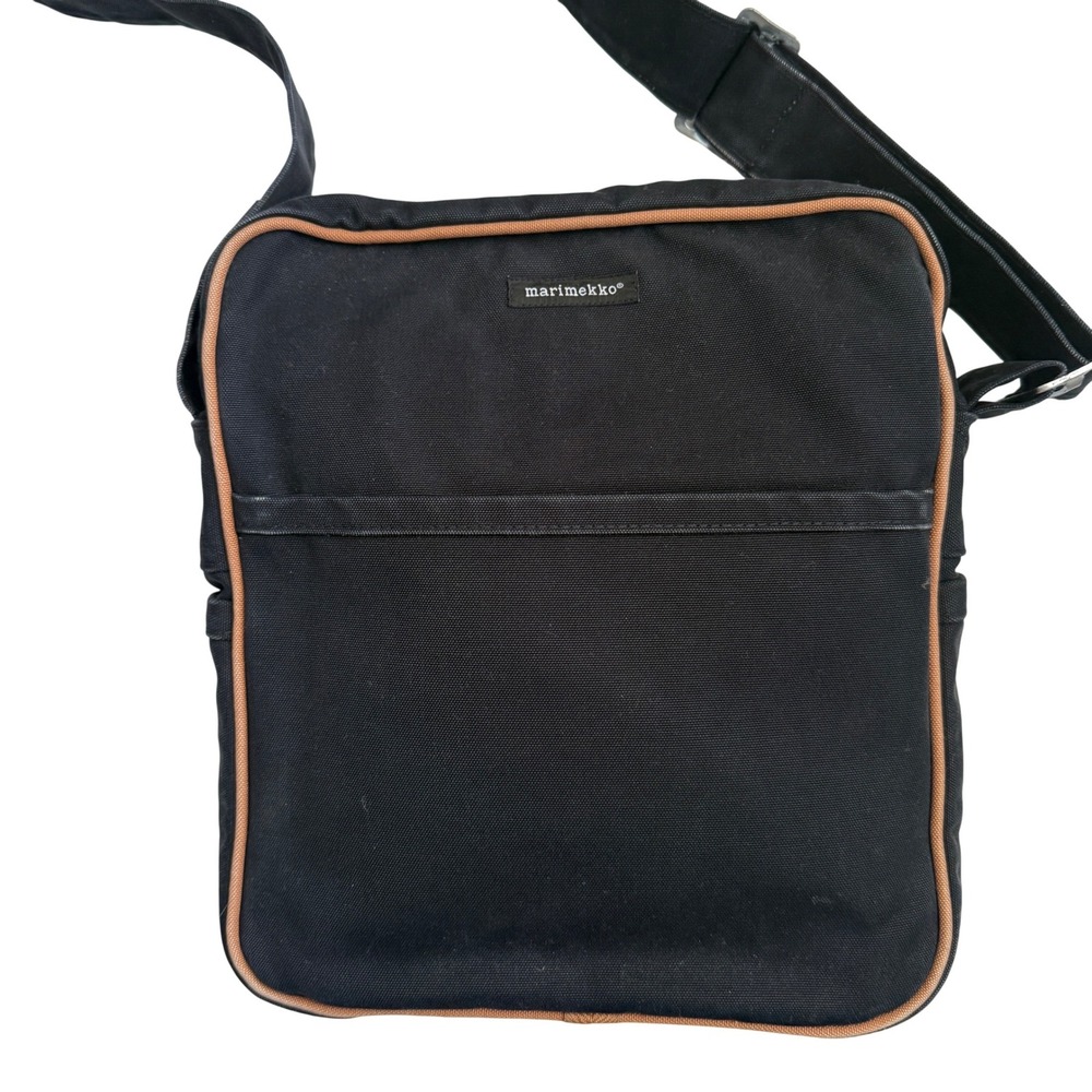 Marimekko black‎ messenger bag unisex crossbody